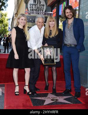 Vanessa Bagdasarian, Ross Bagdasarian, Janice Karman e Michael Bagdasarian all'Alvin e al Chipmunks Star Ceremony tenuto sulla Hollywood Walk of Fame Foto Stock