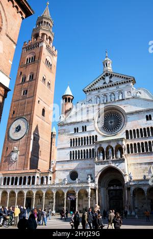 Cremona Lombardia Italia. Duomo. Cattedrale di Santa Maria Assunta Foto Stock