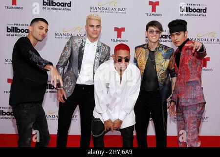 CNCO partecipa ai Billboard Latin Music Awards 2019 che si tengono al Mandalay Bay Resort & Casino di Las Vegas Foto Stock