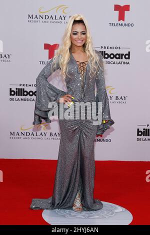 Lady Janny partecipa ai Billboard Latin Music Awards 2019 che si tengono al Mandalay Bay Resort & Casino di Las Vegas Foto Stock