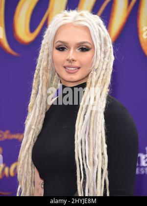 Zhavia Ward arriva al 'Aladdin' World Premiere al Teatro El Capitan il 21 maggio 2019 a Hollywood, CA. Foto Stock