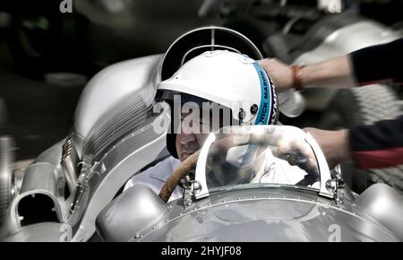 Nick Mason guida Auto Union D Type Goodwood festival di velocità 2008 Foto Stock