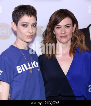 Asia Katie Dillion & Maggie SIFF partecipa all'evento 'miliardi' FYC che si tiene presso il Paley Center for Media Foto Stock