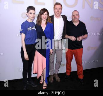 Asia Katie Dillion, Maggie SIFF, Damian Lewis & Paul Giamatti partecipano all'evento 'miliardi' FYC che si tiene presso il Paley Center for Media Foto Stock