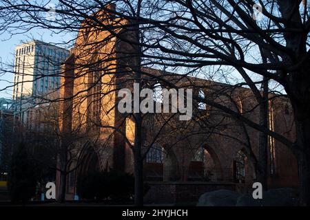 Franziskaner-Klosterkirche una chiesa nel quartiere Mitte di Berlino, fondata nel 1250 e ora in rovina, Berlino Germania Foto Stock