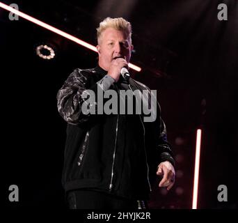 Gary LeVox di Rascal Flatt in scena al CMA Fest 2019 che si è tenuto al Nissan Stadium il 6 giugno 2019 a Nashville, Tennessee. Foto Stock