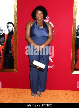 Adrienne C. Moore partecipa alla prima di Shaft a New York Foto Stock