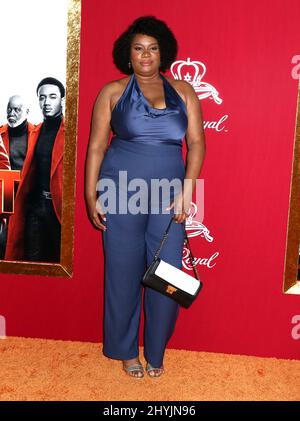 Adrienne C. Moore partecipa alla prima di Shaft a New York Foto Stock