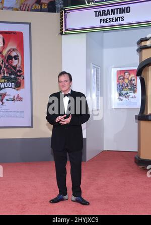 Quentin Tarantino alla prima di Los Angeles di "Once upon A time in Hollywood" tenutasi al TCL Chinese Theatre il 22 luglio 2019 a Hollywood, California. Foto Stock