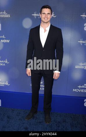 Robbie Amell a Hallmark Channel e Hallmark Movies & Mysteries 2019 Summer TCA tenuto in una residenza privata a Beverly Hills il 26 luglio 2019 a Beverly Hills, CA. Foto Stock