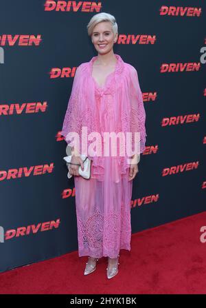 Maggie Grace frequenta la prima di Driven, a Los Angeles, California Foto Stock