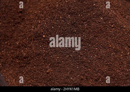 Fondo di consistenza macinatura del caffè. Miscele di caffè, caffè macinato o istantaneo. Sfondo. Foto Stock