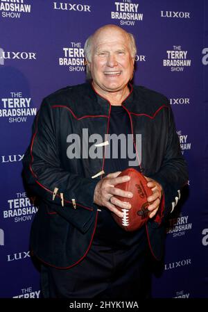 Terry Bradshaw al debutto notturno di apertura del Terry Bradshaw Show che si tiene al Luxor Hotel and Casino Foto Stock