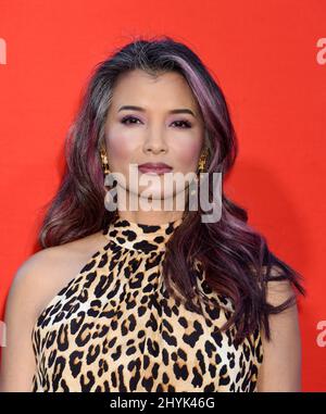 Kelly Hu al 'Good Boy' di Los Angeles prima tenuto al Regency Village Theatre Foto Stock