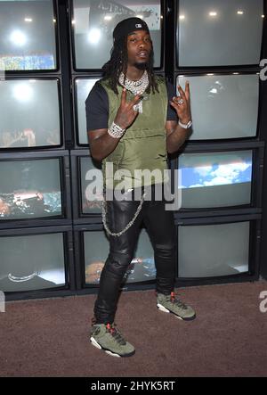 Offset Arriving to the Netflix' Premiere 'Travis Scott: Guarda mamma i Can Fly' a Barker Hanger il 27 agosto 2019 a Santa Monica, CA. Foto Stock