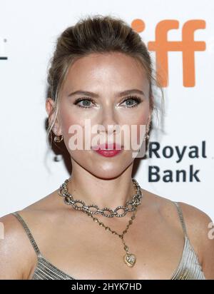 Scarlett Johansson arriva alla prima di 'Jojo Rabbit' durante il Toronto International Film Festival 2019 tenuto al Princess of Wales Theatre il 8 settembre 2019 a Toronto, Canada Foto Stock