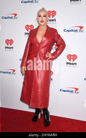 Christina Aguilera al Festival musicale iHeartRadio 2019 che si tiene presso la T-Mobile Arena Foto Stock