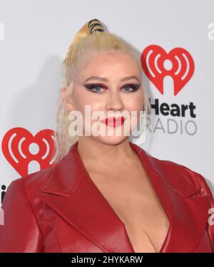 Christina Aguilera al Festival musicale iHeartRadio 2019 che si tiene presso la T-Mobile Arena Foto Stock