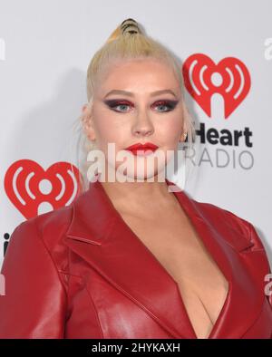 Christina Aguilera al Festival musicale iHeartRadio 2019 che si tiene presso la T-Mobile Arena Foto Stock