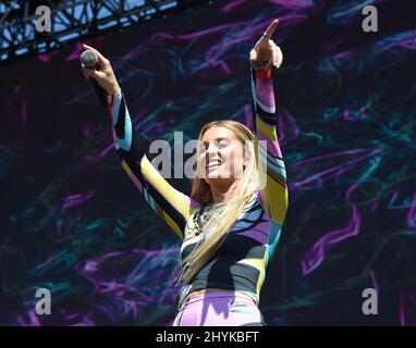 Fletcher al 2019 iHeartradio Music Festival Daytime Stage tenuto presso il Las Vegas Festival Grounds il 21 settembre 2019 a Las Vegas, Nevada. Foto Stock