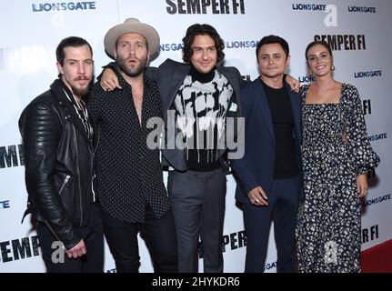 Beau Knapp, Jai Courtney, Nat Wolff, Arturo Castro e Leighton Meester arrivano allo Screening 'Semper Fi' di Los Angeles all'ARCLIGHT Cinema il 24 settembre 2019 a Hollywood, California. Foto Stock