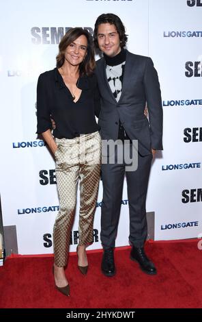 Polly Draper e Nat Wolff arrivano al 'Semper Fi' di Los Angeles Screening all'ARCLIGHT Cinema il 24 settembre 2019 a Hollywood, CA. Foto Stock