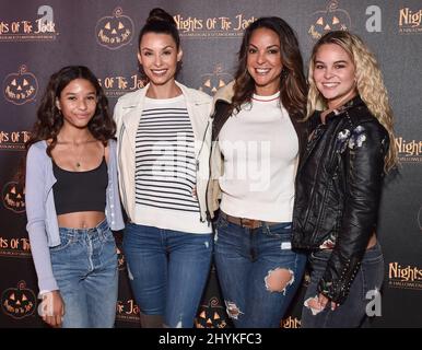 Lara LaRue, Kayin Quinn, Eva LaRue e Kaya Callahan arrivo alle notti del Jack VIP Preview al King Gillette Ranch il 02 ottobre 2019 a Calabasas, USA. Foto Stock