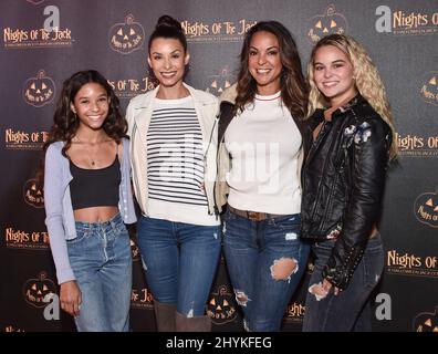 Lara LaRue, Kayin Quinn, Eva LaRue e Kaya Callahan arrivo alle notti del Jack VIP Preview al King Gillette Ranch il 02 ottobre 2019 a Calabasas, USA. Foto Stock