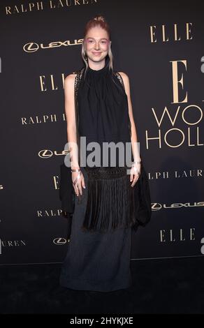 Hunter Schafer partecipa alla celebrazione delle donne ELLE a Hollywood che si tiene al Four Seasons Beverly Hills Foto Stock