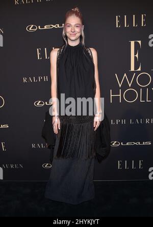 Hunter Schafer partecipa alla celebrazione delle donne ELLE a Hollywood che si tiene al Four Seasons Beverly Hills Foto Stock