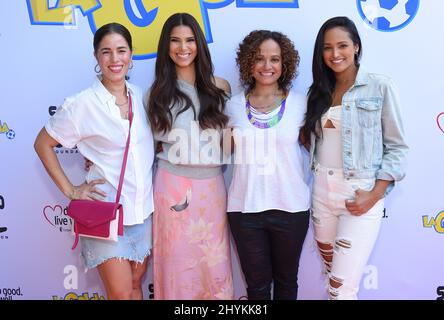 Ana Ortiz, Roselyn Sanchez, Judy Reyes e Feliz Ramirez arrivano al LaGolda Short Film Screening 'Game Changer' all'Harmony Gold Theater Foto Stock