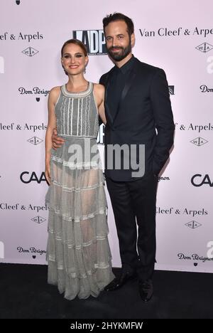 Natalie Portman e Benjamin Millepied al L.A. del 2019 Dance Project Gala annuale tenutasi a Hauser & Wirth il 19 ottobre 2019 a Los Angeles, CA. Foto Stock