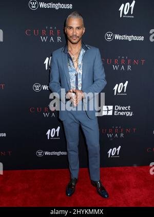 Jay Manuel partecipa alla "Guerra attuale" New York Premiere all'AMC Lincoln Square il 21 ottobre 2019 a New York City, NY Foto Stock