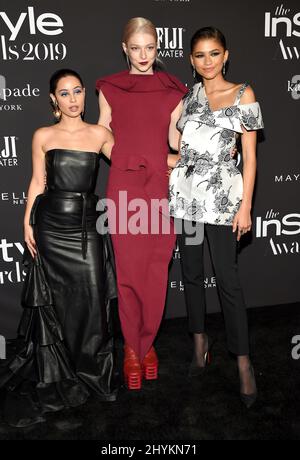 Alexa Demie, Hunter Schafer e Zendaya in occasione del quinto InStyle Awards annuale che si è tenuto presso il Getty Center il 21 ottobre 2019 a Los Angeles, CA. Foto Stock