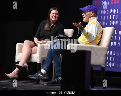 Sarah Huckabee Sanders e James Carville al Politicon 2019 che si è tenuto presso il Music City Center il 27 ottobre 2019 a Nashville, Tennessee. Foto Stock