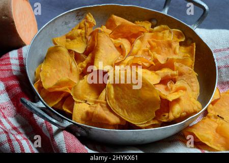 Crocchette dolci in patate dolci (Ipomoea batatatatas) Foto Stock