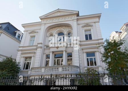 Villa Hanau dal 1902, architetto Franz Hagen, Friedrichstrasse, Strasse der Millionaere, Muelheim an der Ruhr, Ruhr Area, Renania settentrionale-Vestfalia Foto Stock
