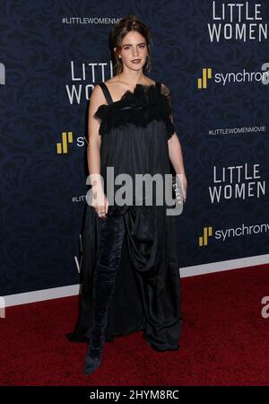 Emma Watson partecipa alla prima di Little Women a New York Foto Stock