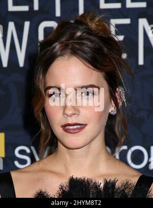 Emma Watson partecipa alla prima di Little Women a New York Foto Stock