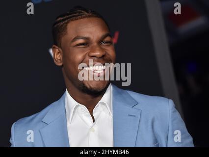 John Boyega partecipa alla prima Mondiale di Star Wars: L'ascesa di Skywalker a Los Angeles Foto Stock