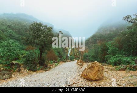 Cascata di Ayn Khor a Salalah Oman Foto Stock