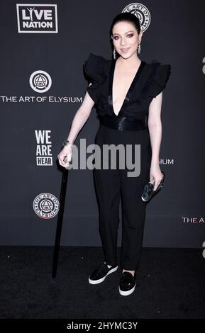 Michelle Trachtenberg all'Art of Elysium 13th annuale Black Tie Artistic Experience 'HEAVEN' tenuto al Palladium Foto Stock