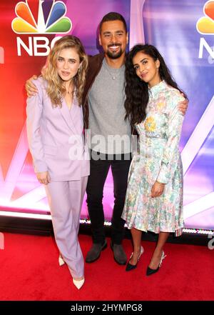 Melissa Roxburgh, J.R. Ramirez & Parveen Kaur ha partecipato al New York Press Junket della NBC tenutosi al Four Seasons Hotel il 23 gennaio 2020 a New York City, New York. Foto Stock