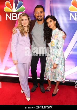 Melissa Roxburgh, J.R. Ramirez & Parveen Kaur ha partecipato al New York Press Junket della NBC tenuto al Four Seasons Hotel il 23 gennaio 2020 a New York City, NY Foto Stock