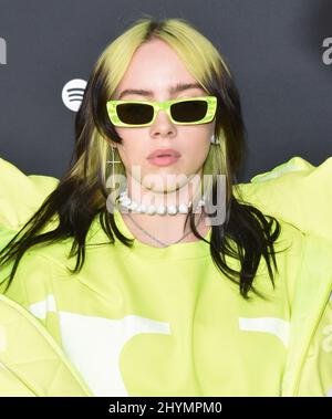 Billie Eilish arriva al Spotify Best New Artist 2020 Party, al Lot il 23 gennaio 2020 a West Hollywood, Los Angeles. Foto Stock