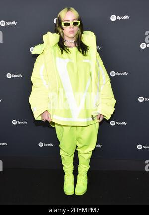 Billie Eilish arriva al Spotify Best New Artist 2020 Party al Lot il 23 gennaio 2020 a West Hollywood, Los Angeles. Foto Stock