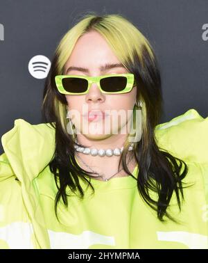 Billie Eilish arriva al Spotify Best New Artist 2020 Party, al Lot il 23 gennaio 2020 a West Hollywood, Los Angeles. Foto Stock