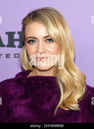 Meredith Hagner alla prima di 'Palm Springs' durante il Sundance Film Festival 2020 tenuto al Library Center Theatre il 26 gennaio 2020 a Park City Foto Stock