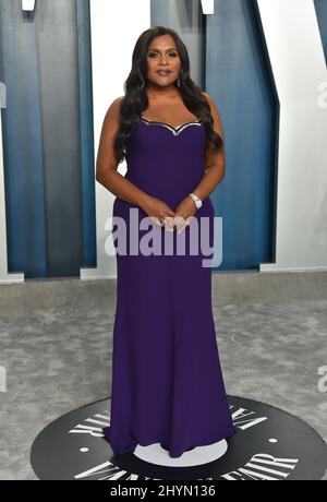 Mindy Kaling al Vanity Fair Oscar Party 2020 tenuto presso il Walis Annenberg Center for the Performing Arts il 9 febbraio 2020 a Beverly Hills, CA. Foto Stock