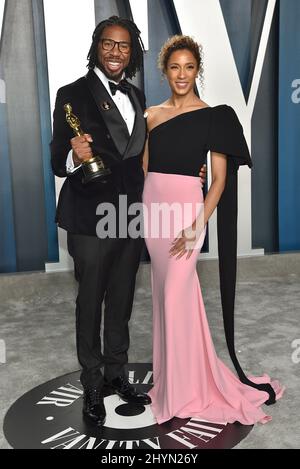 Matthew A. Cherry partecipa al Vanity Fair Oscar Party 2020 che si tiene presso il Walis Annenberg Center for the Performing Arts di Beverly Hills, California Foto Stock